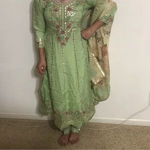 Punjabi frock suit with salwar